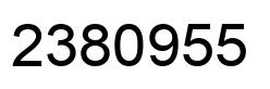 Number 2380955 black image
