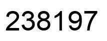 Number 238197 black image