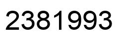 Number 2381993 black image
