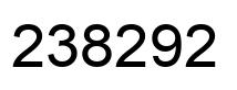Number 238292 black image