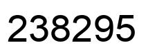 Number 238295 black image