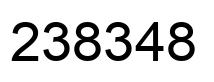 Number 238348 black image