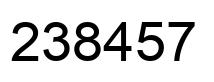 Number 238457 black image