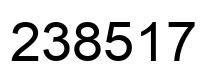 Number 238517 black image