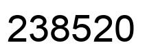 Number 238520 black image