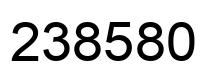 Number 238580 black image