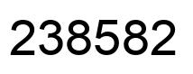 Number 238582 black image