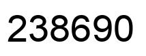 Number 238690 black image
