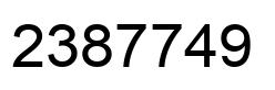 Number 2387749 black image