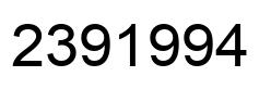 Number 2391994 black image