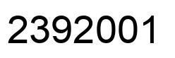 Número 2392001 imagen negro