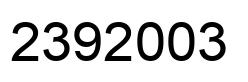 Número 2392003 imagen negro