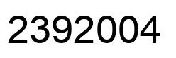 Número 2392004 imagen negro