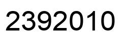 Número 2392010 imagen negro