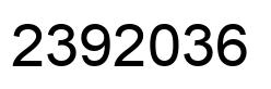 Number 2392036 black image