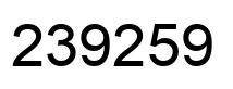 Number 239259 black image
