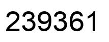 Number 239361 black image
