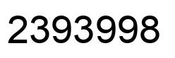 Número 2393998 imagen negro