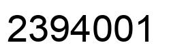 Número 2394001 imagen negro