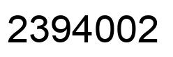 Número 2394002 imagen negro