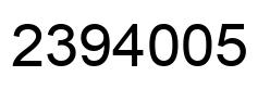 Número 2394005 imagen negro