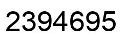 Number 2394695 black image
