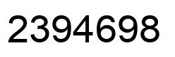 Number 2394698 black image