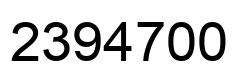 Number 2394700 black image