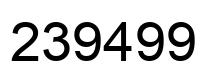 Number 239499 black image