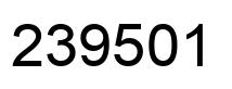 Number 239501 black image
