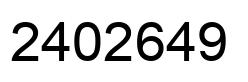 Number 2402649 black image