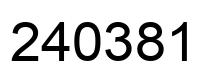 Number 240381 black image