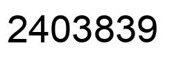 Number 2403839 black image