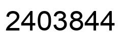 Number 2403844 black image