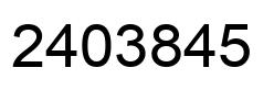 Number 2403845 black image