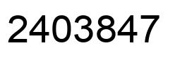 Number 2403847 black image
