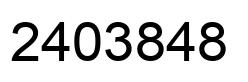 Number 2403848 black image