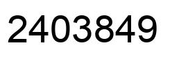 Number 2403849 black image