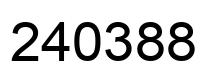 Number 240388 black image