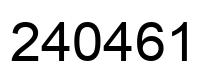 Number 240461 black image