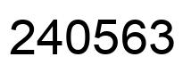 Number 240563 black image