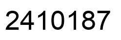 Number 2410187 black image
