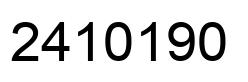 Number 2410190 black image