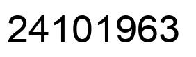 Number 24101963 black image