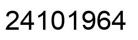 Number 24101964 black image