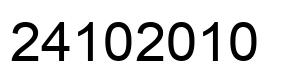 Number 24102010 black image