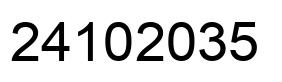 Number 24102035 black image