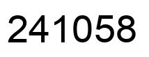 Number 241058 black image