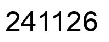 Number 241126 black image