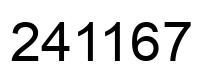 Number 241167 black image